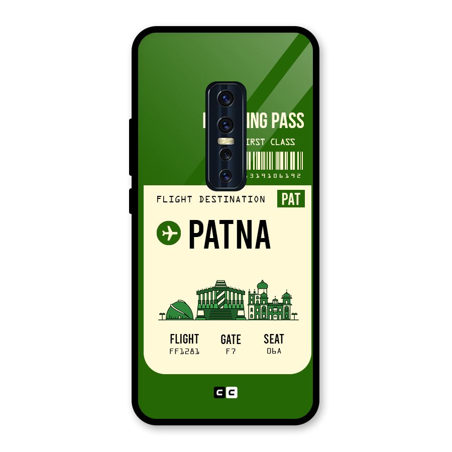 Patna Boarding Pass Glass Back Case for Vivo V17 Pro