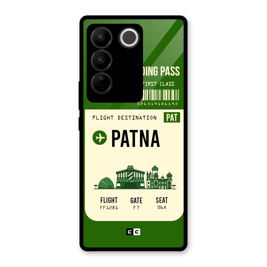 Patna Boarding Pass Glass Back Case for Vivo V27