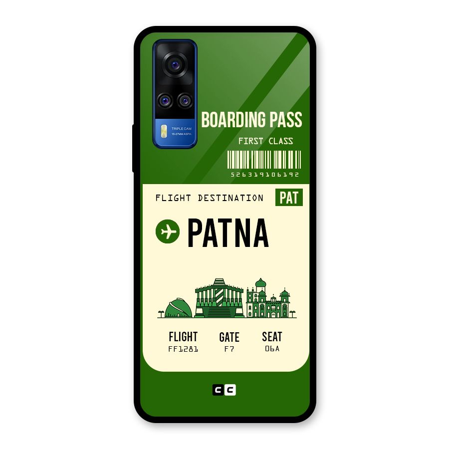 Patna Boarding Pass Glass Back Case for Vivo Y31