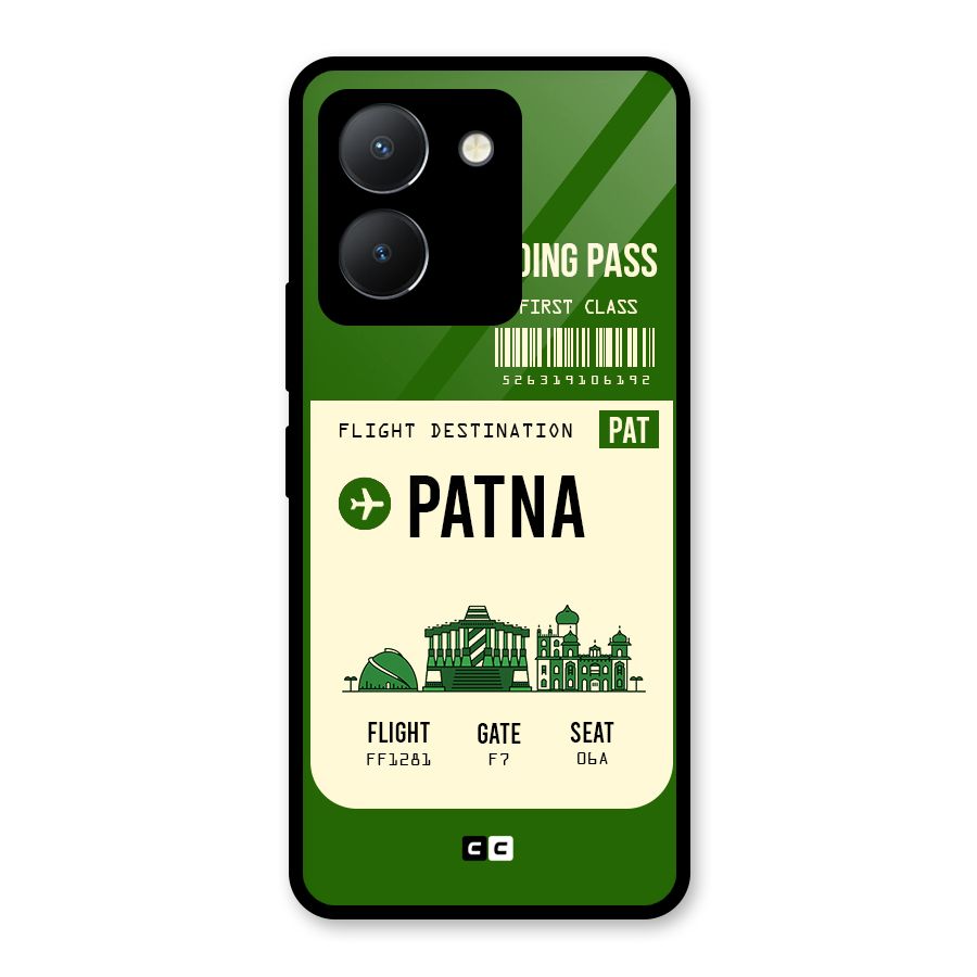 Patna Boarding Pass Glass Back Case for Vivo Y36