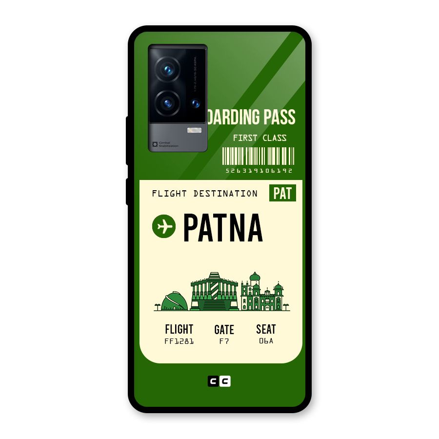 Patna Boarding Pass Glass Back Case for iQOO 9 5G
