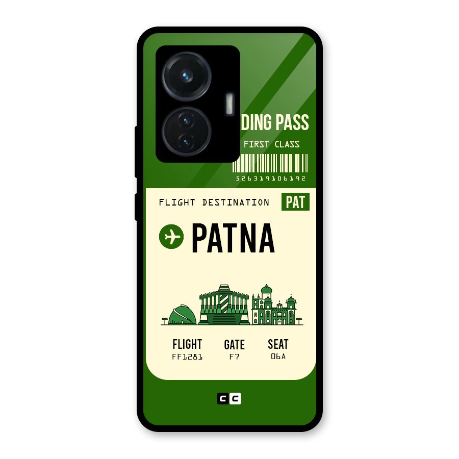 Patna Boarding Pass Glass Back Case for iQOO Z6 44W