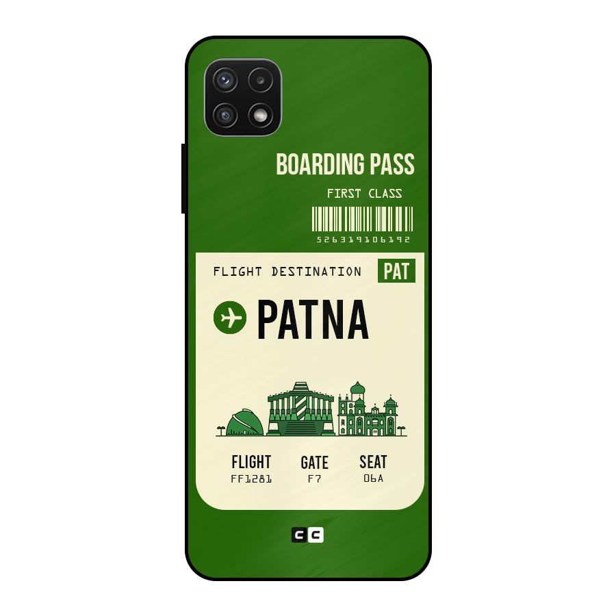 Patna Boarding Pass Metal Back Case for Galaxy A22 5G