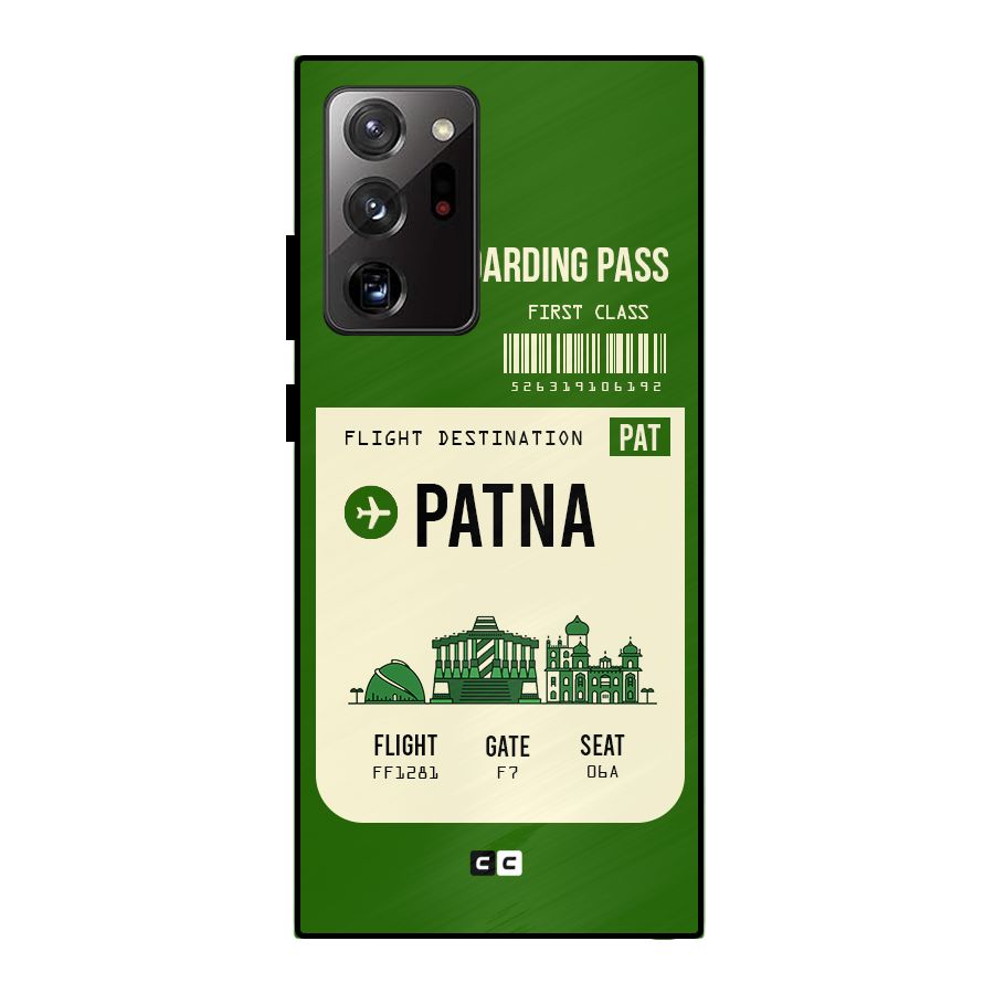 Patna Boarding Pass Metal Back Case for Galaxy Note 20 Ultra