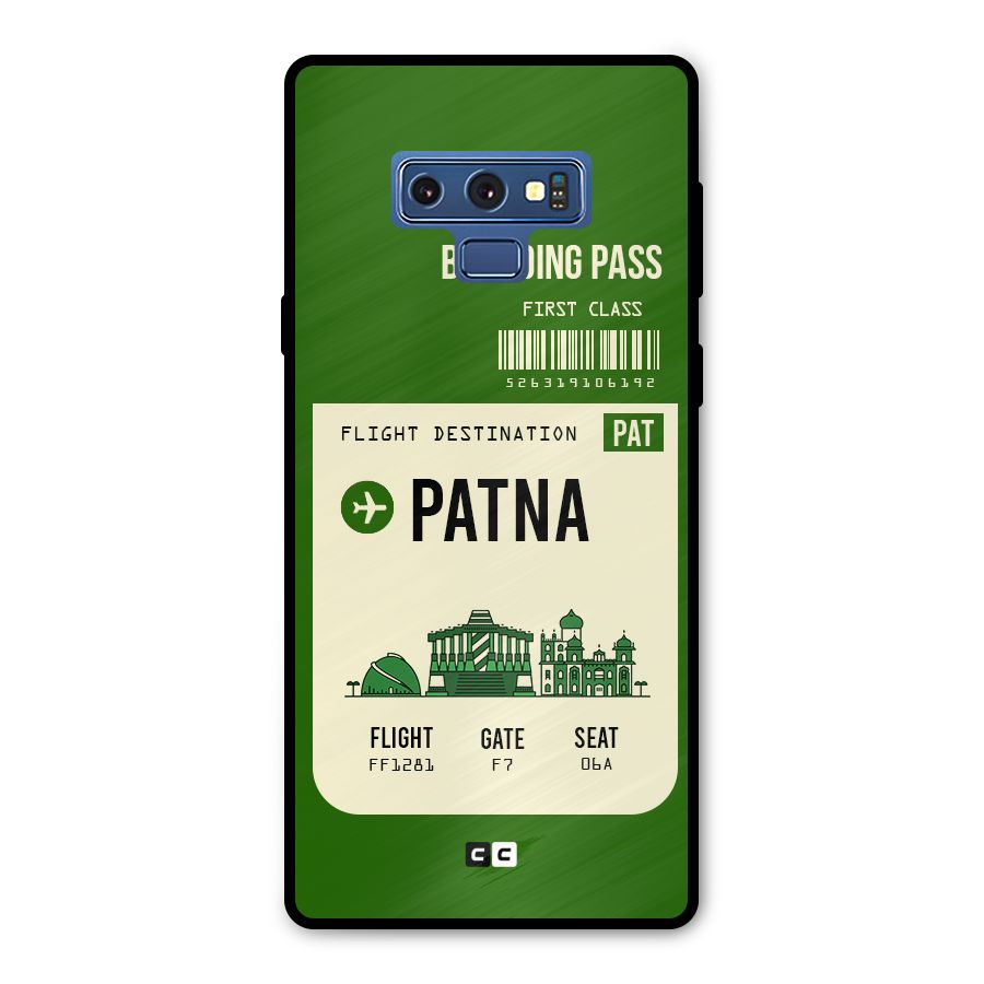 Patna Boarding Pass Metal Back Case for Galaxy Note 9