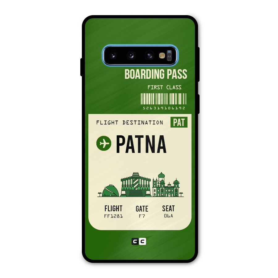 Patna Boarding Pass Metal Back Case for Galaxy S10