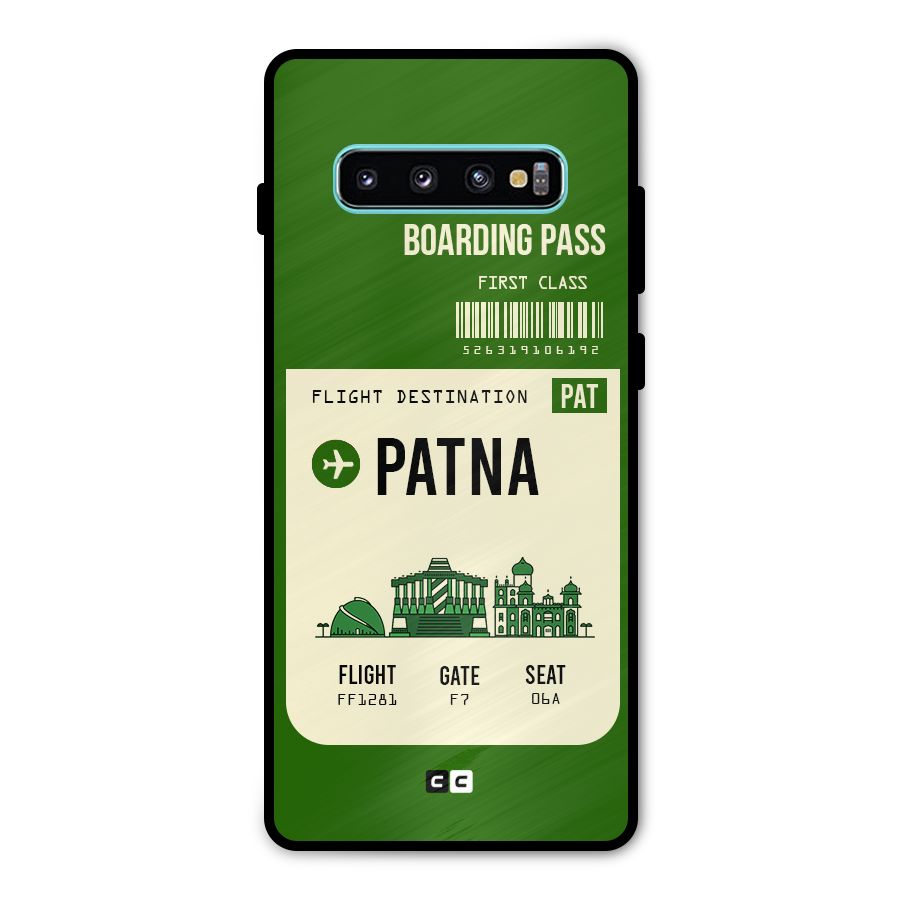 Patna Boarding Pass Metal Back Case for Galaxy S10 Plus