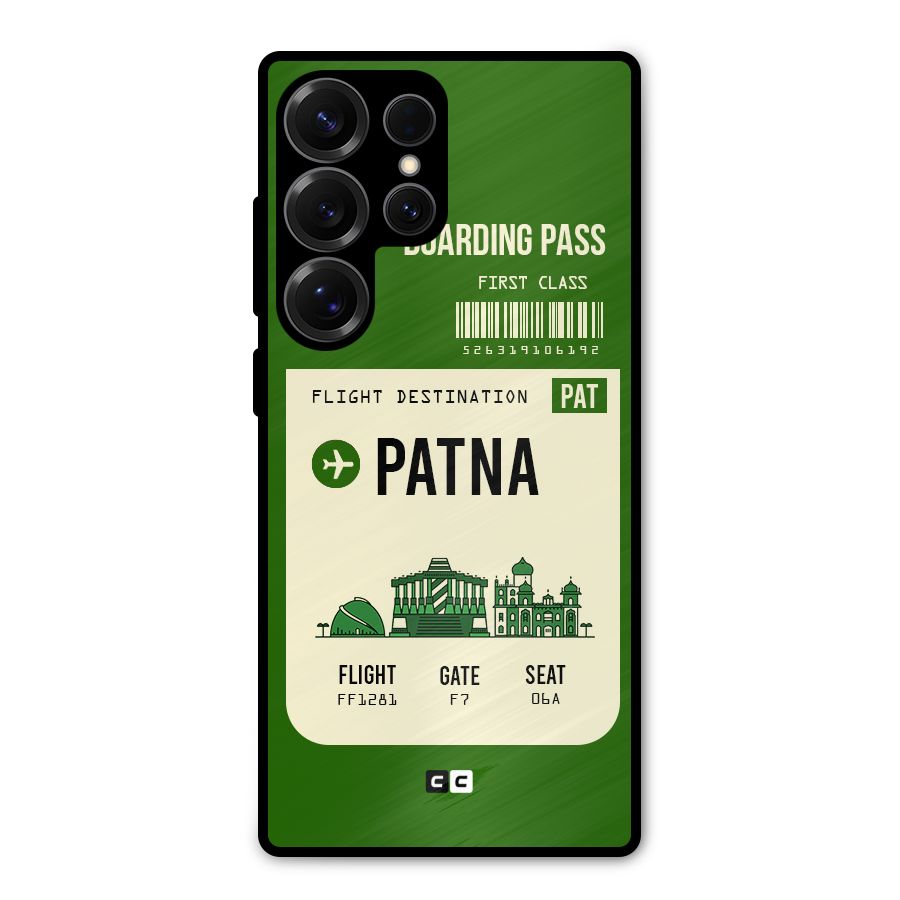 Patna Boarding Pass Metal Back Case for Galaxy S25 Ultra
