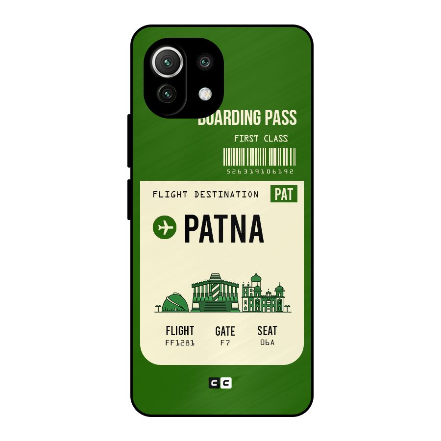 Patna Boarding Pass Metal Back Case for Mi 11 Lite
