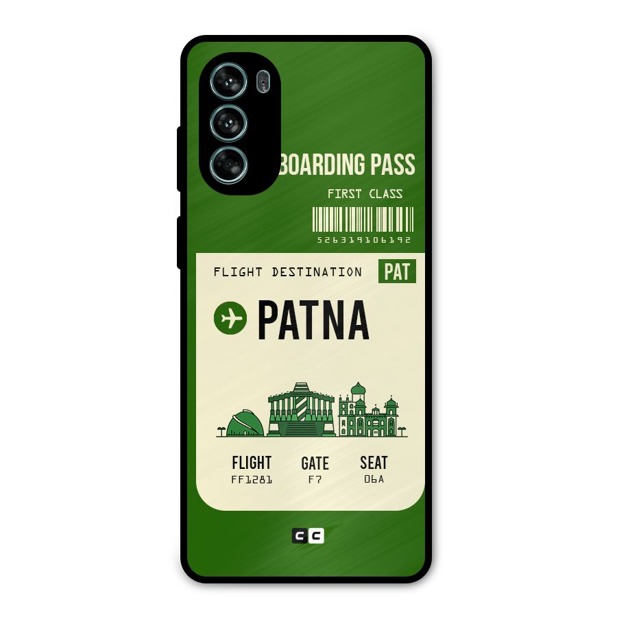 Patna Boarding Pass Metal Back Case for Moto G62