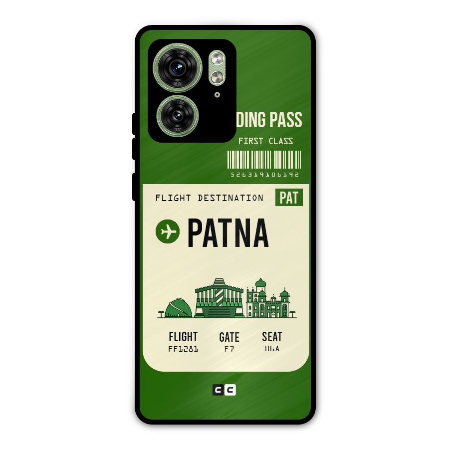 Patna Boarding Pass Metal Back Case for Motorola Edge 40 5G