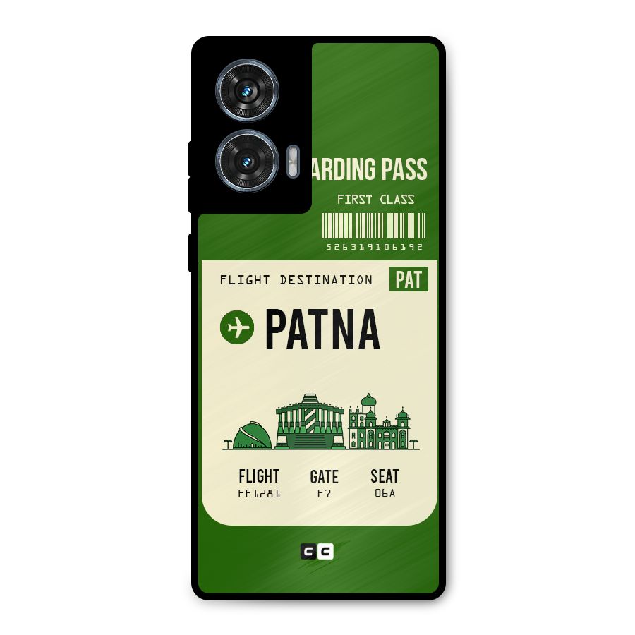 Patna Boarding Pass Metal Back Case for Motorola Edge 50 Fusion