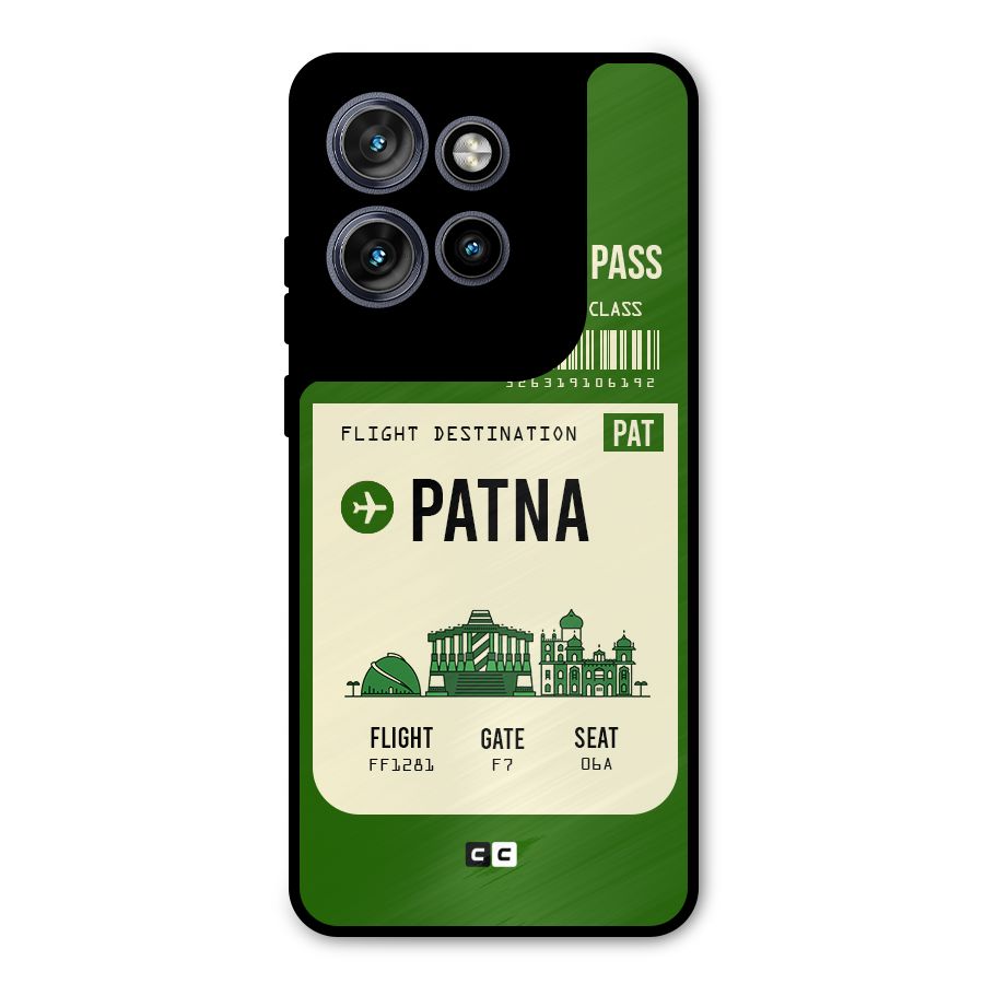 Patna Boarding Pass Metal Back Case for Motorola Edge 50 Neo