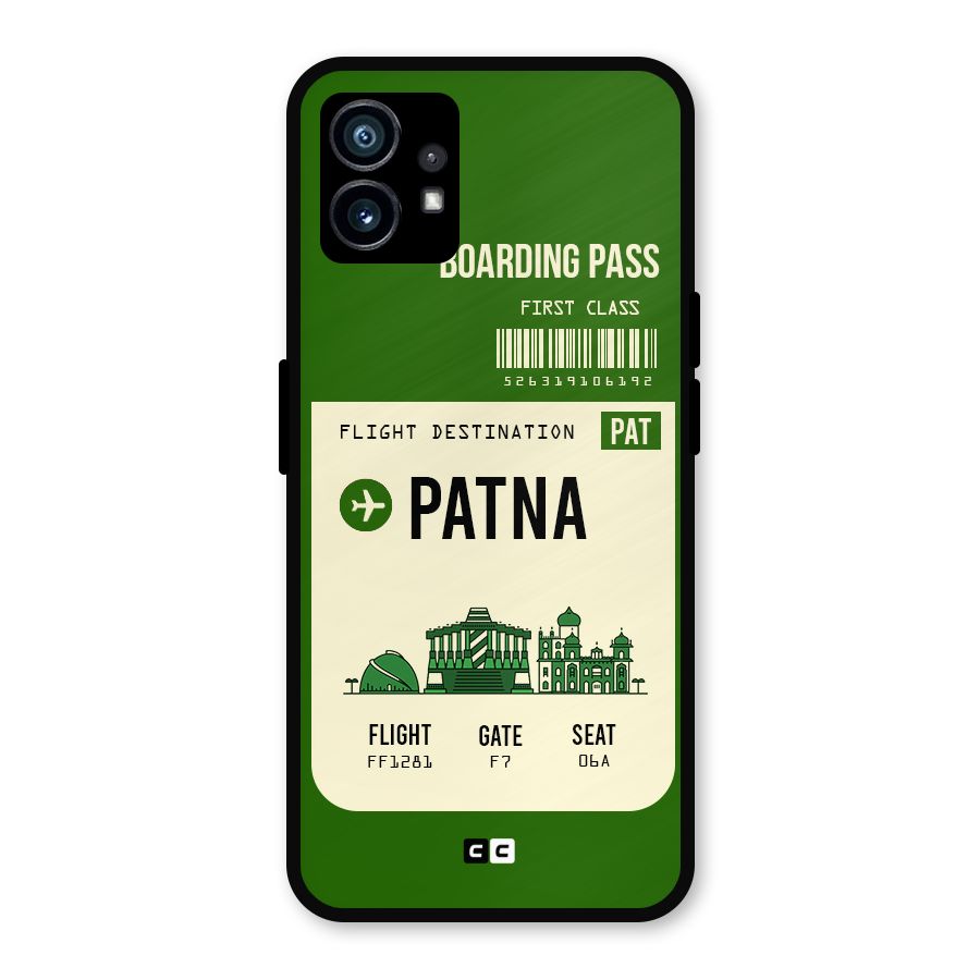 Patna Boarding Pass Metal Back Case for Nothing Phone 1