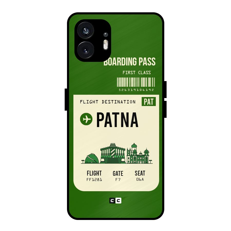 Patna Boarding Pass Metal Back Case for Nothing Phone 2