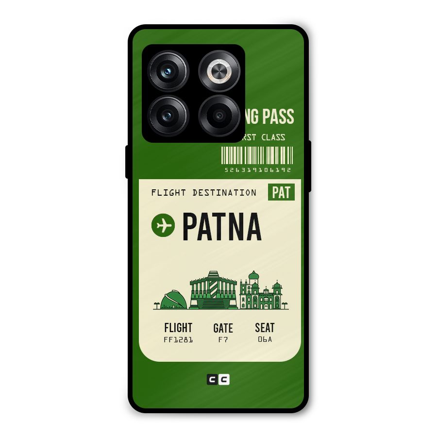 Patna Boarding Pass Metal Back Case for OnePlus 10T