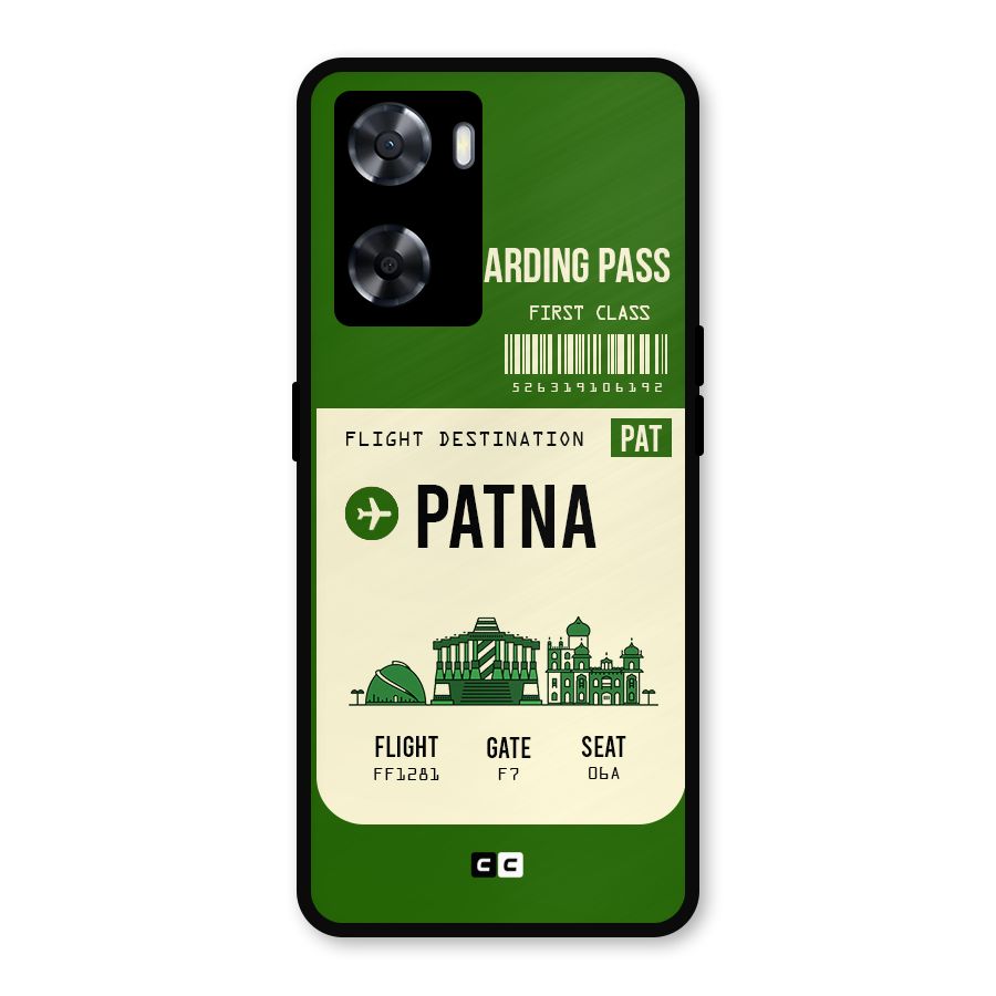 Patna Boarding Pass Metal Back Case for OnePlus Nord N20 SE