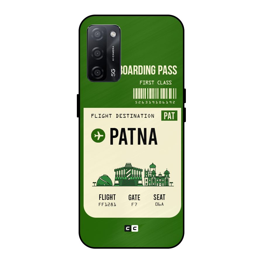 Patna Boarding Pass Metal Back Case for Oppo A53s 5G