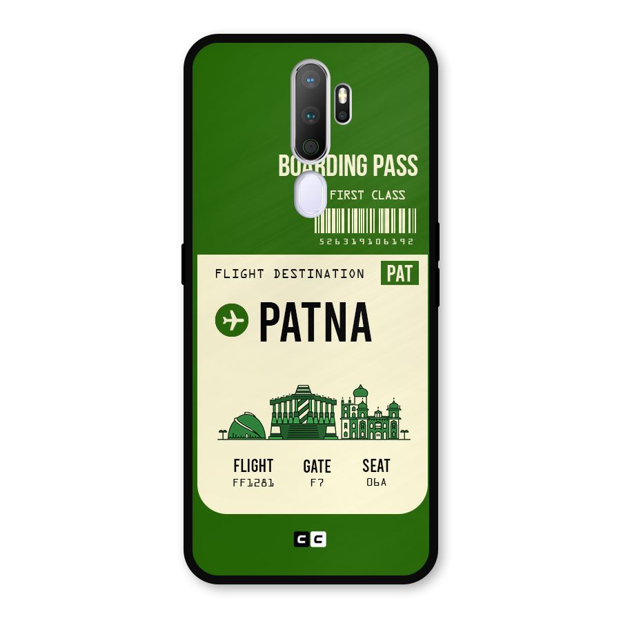 Patna Boarding Pass Metal Back Case for Oppo A5 (2020)