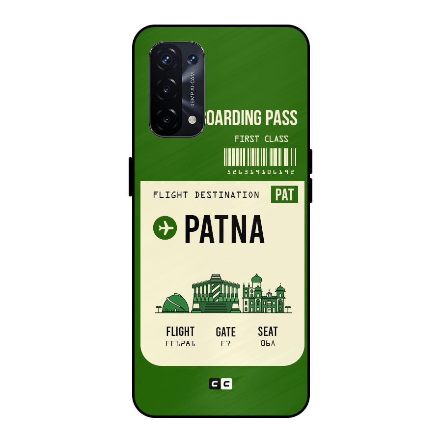 Patna Boarding Pass Metal Back Case for Oppo A74 5G