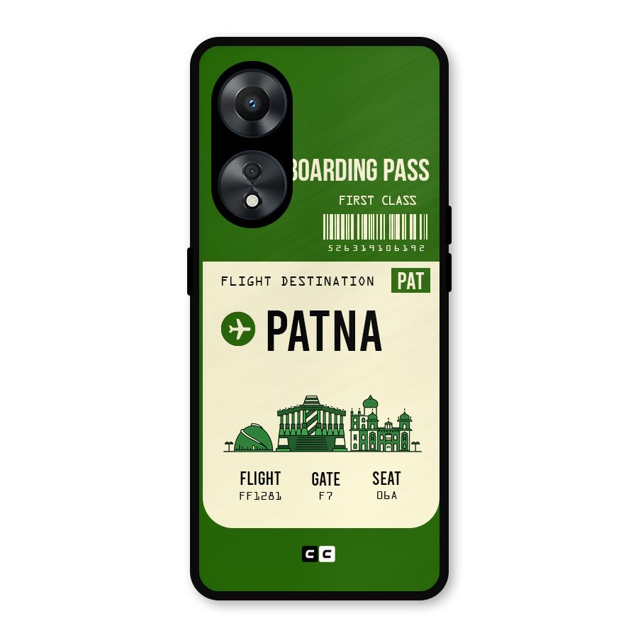 Patna Boarding Pass Metal Back Case for Oppo A78