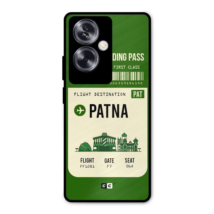 Patna Boarding Pass Metal Back Case for Oppo A79 5G