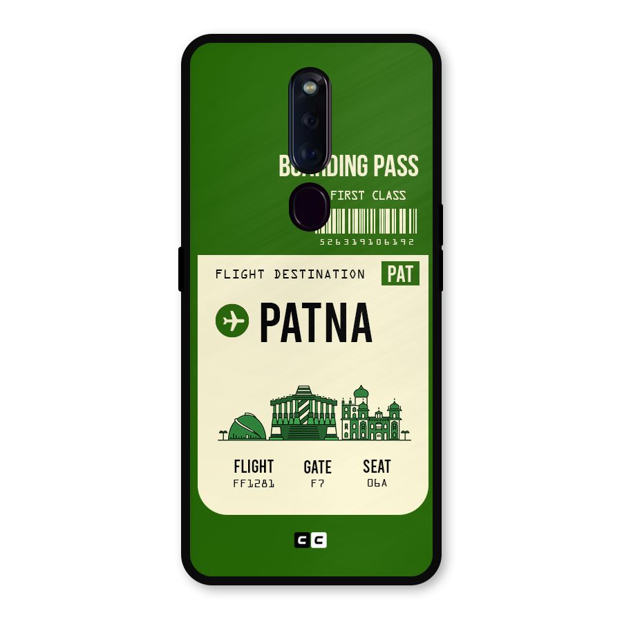 Patna Boarding Pass Metal Back Case for Oppo F11 Pro