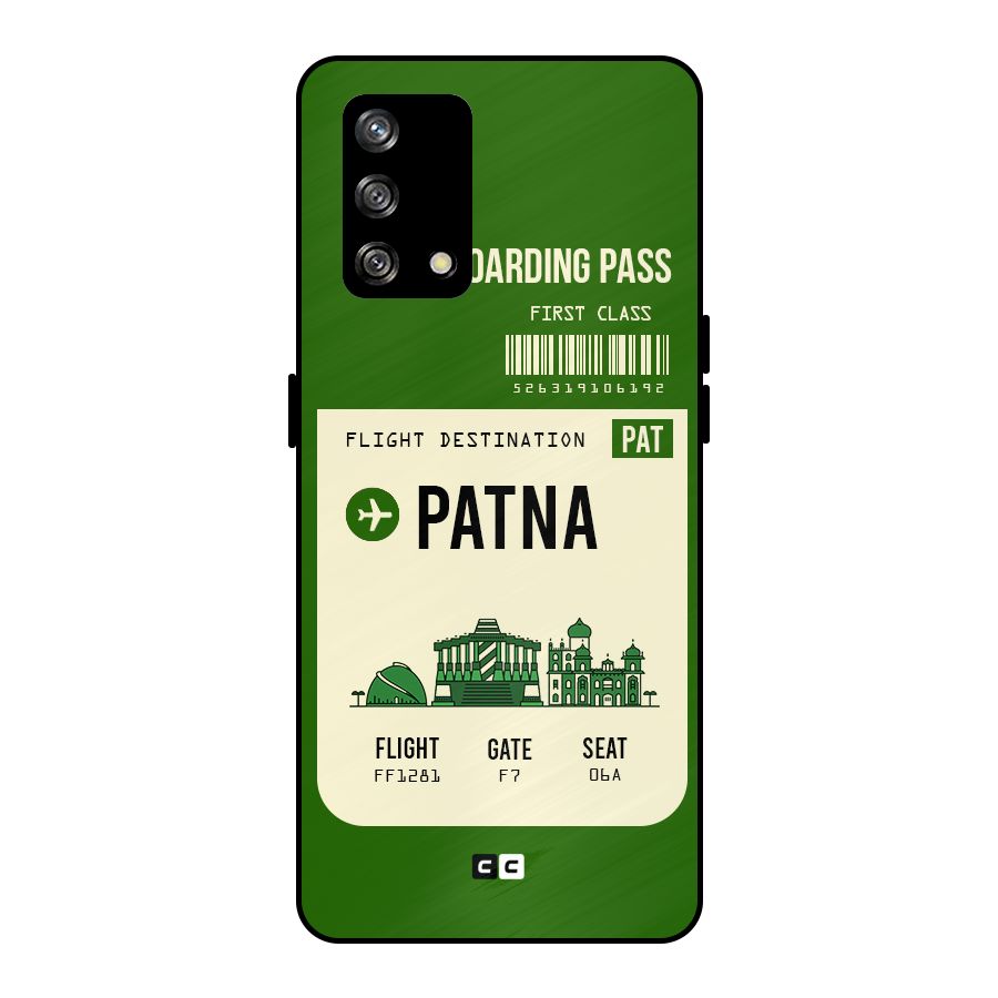 Patna Boarding Pass Metal Back Case for Oppo F19