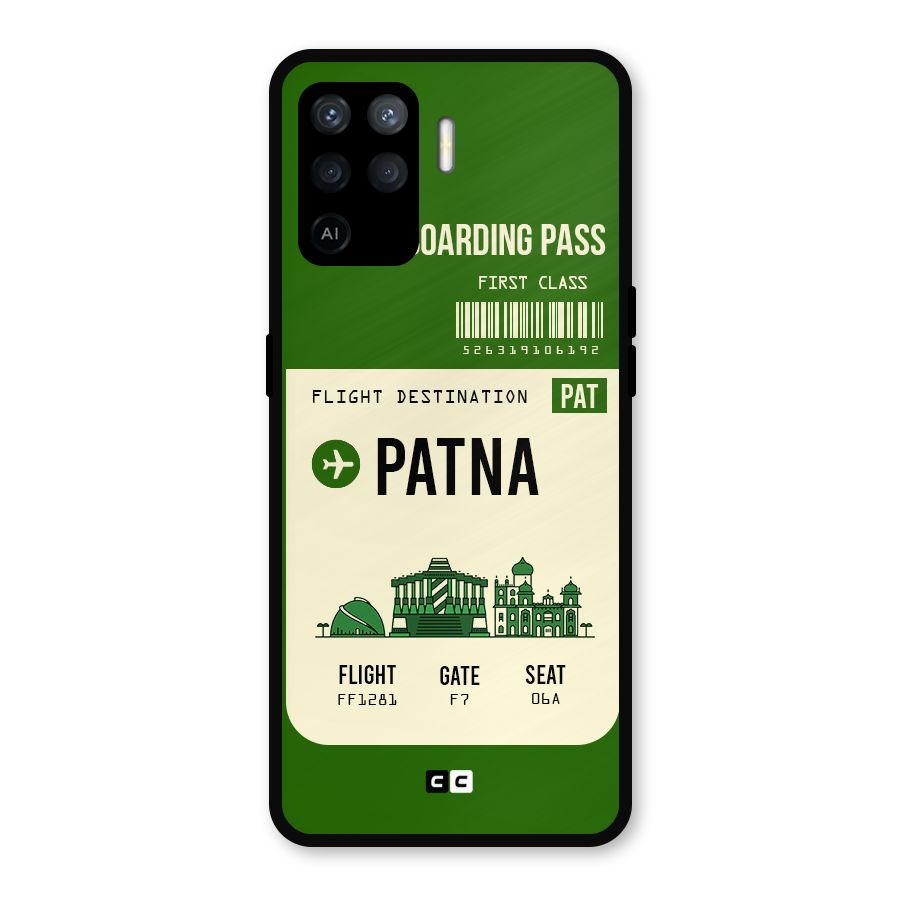 Patna Boarding Pass Metal Back Case for Oppo F19 Pro