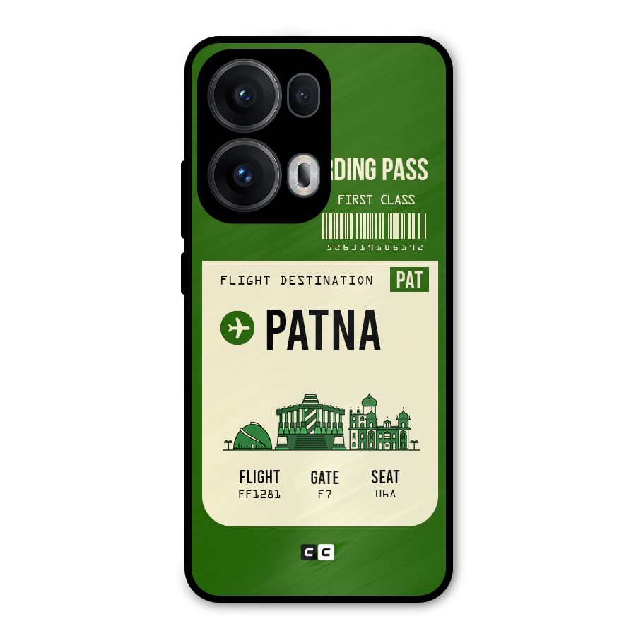 Patna Boarding Pass Metal Back Case for Oppo Reno13 Pro