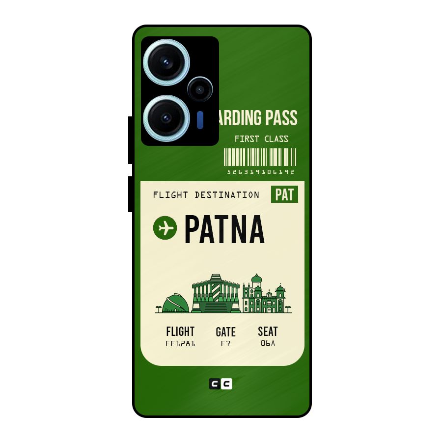 Patna Boarding Pass Metal Back Case for Poco F5