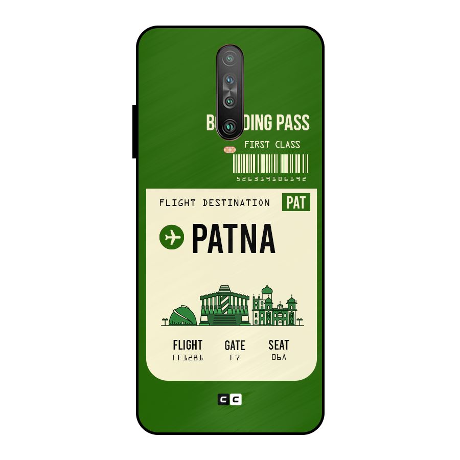 Patna Boarding Pass Metal Back Case for Poco X2