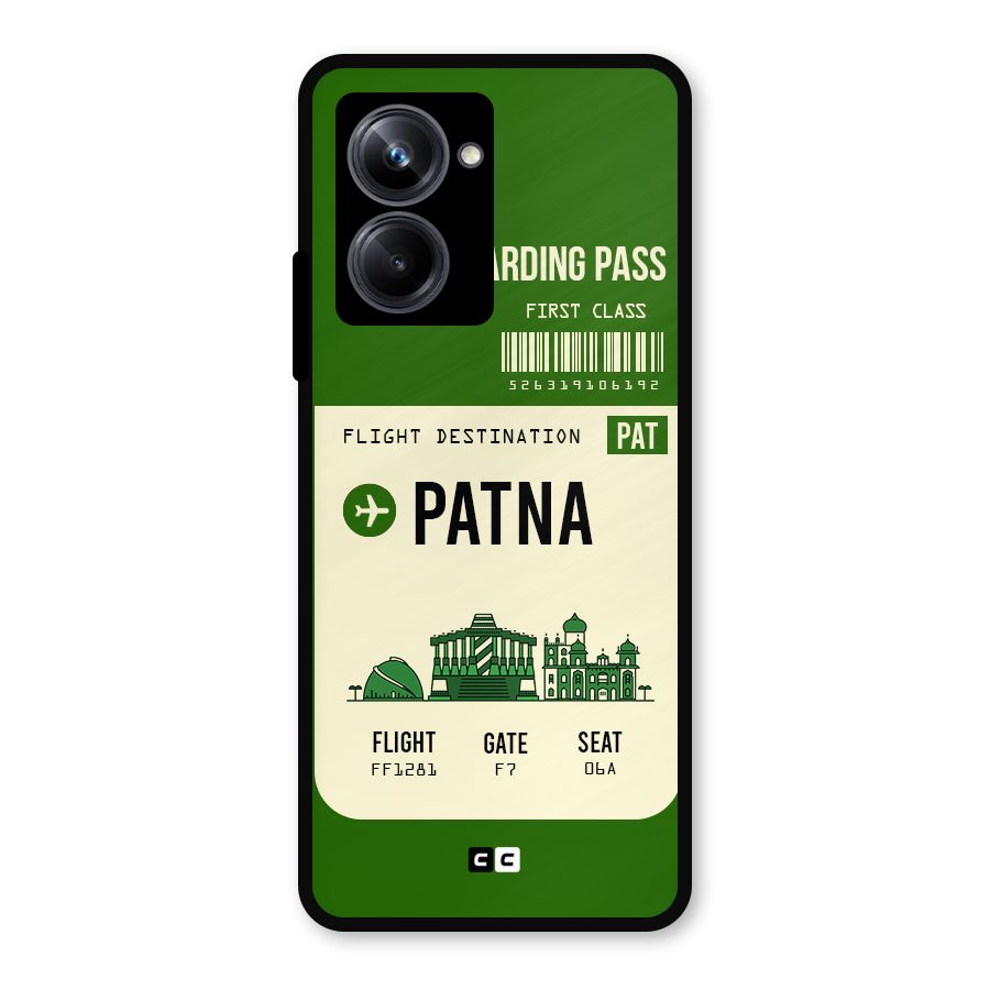 Patna Boarding Pass Metal Back Case for Realme 10 Pro