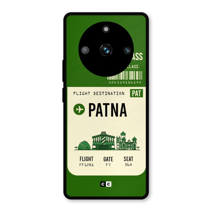Patna Boarding Pass Metal Back Case for Realme 11 Pro Plus