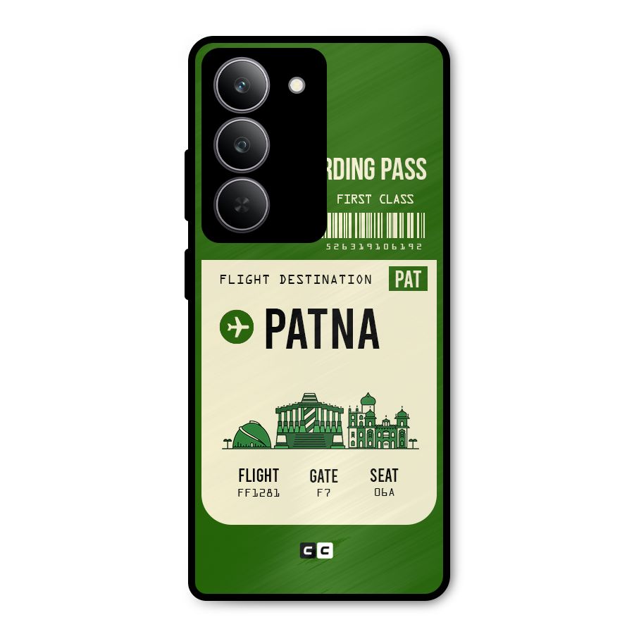 Patna Boarding Pass Metal Back Case for Realme 14x