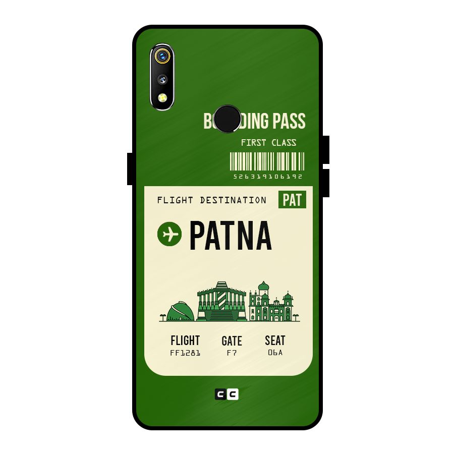 Patna Boarding Pass Metal Back Case for Realme 3i