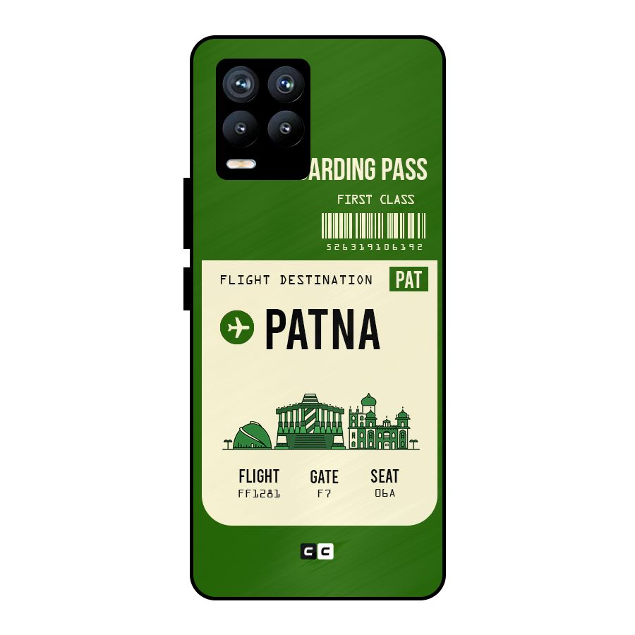 Patna Boarding Pass Metal Back Case for Realme 8 Pro