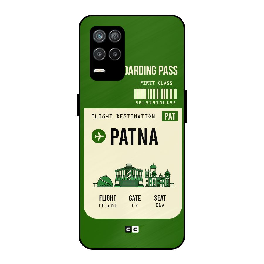 Patna Boarding Pass Metal Back Case for Realme 8s 5G