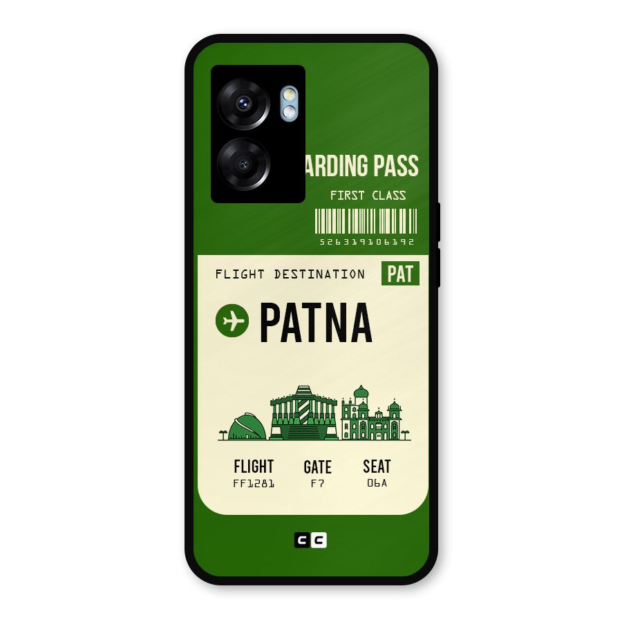 Patna Boarding Pass Metal Back Case for Realme Narzo 50 5G