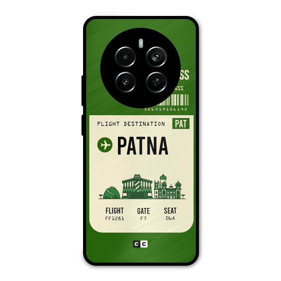 Patna Boarding Pass Metal Back Case for Realme Narzo 70 Pro