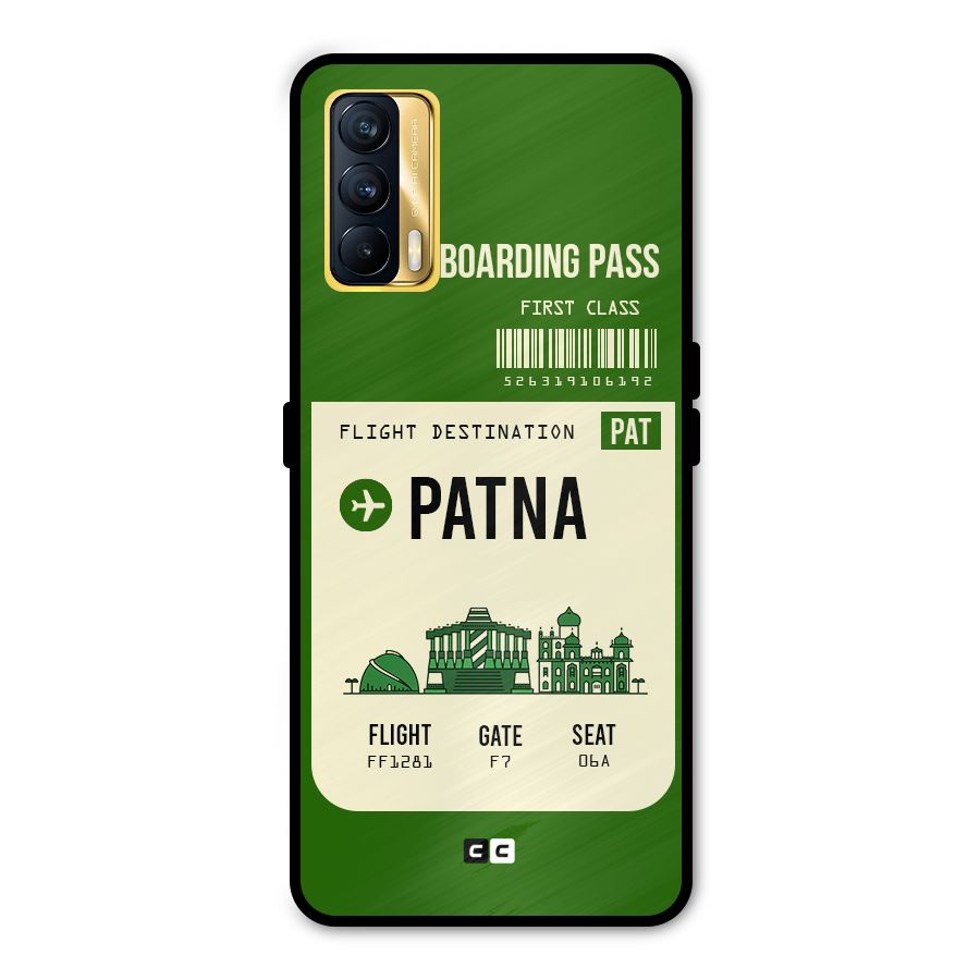 Patna Boarding Pass Metal Back Case for Realme X7