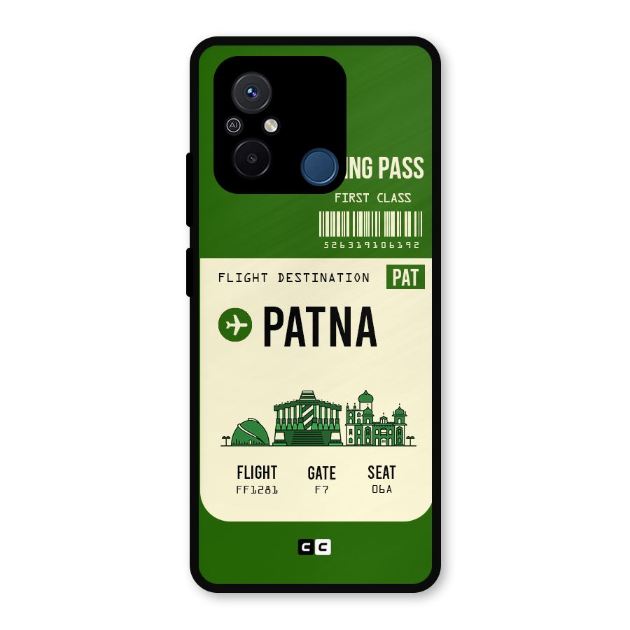 Patna Boarding Pass Metal Back Case for Redmi 12C