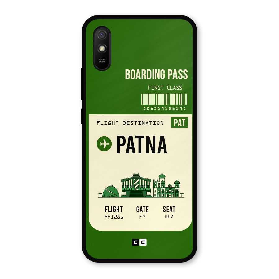 Patna Boarding Pass Metal Back Case for Redmi 9a