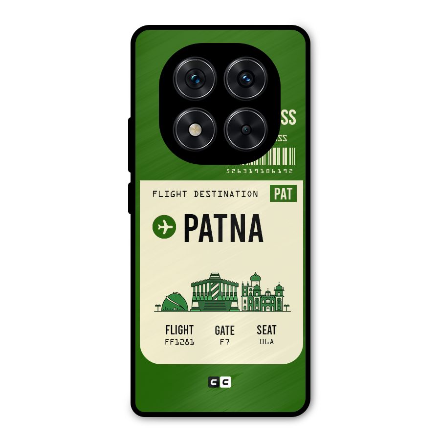 Patna Boarding Pass Metal Back Case for Redmi Note 14 Pro 5G