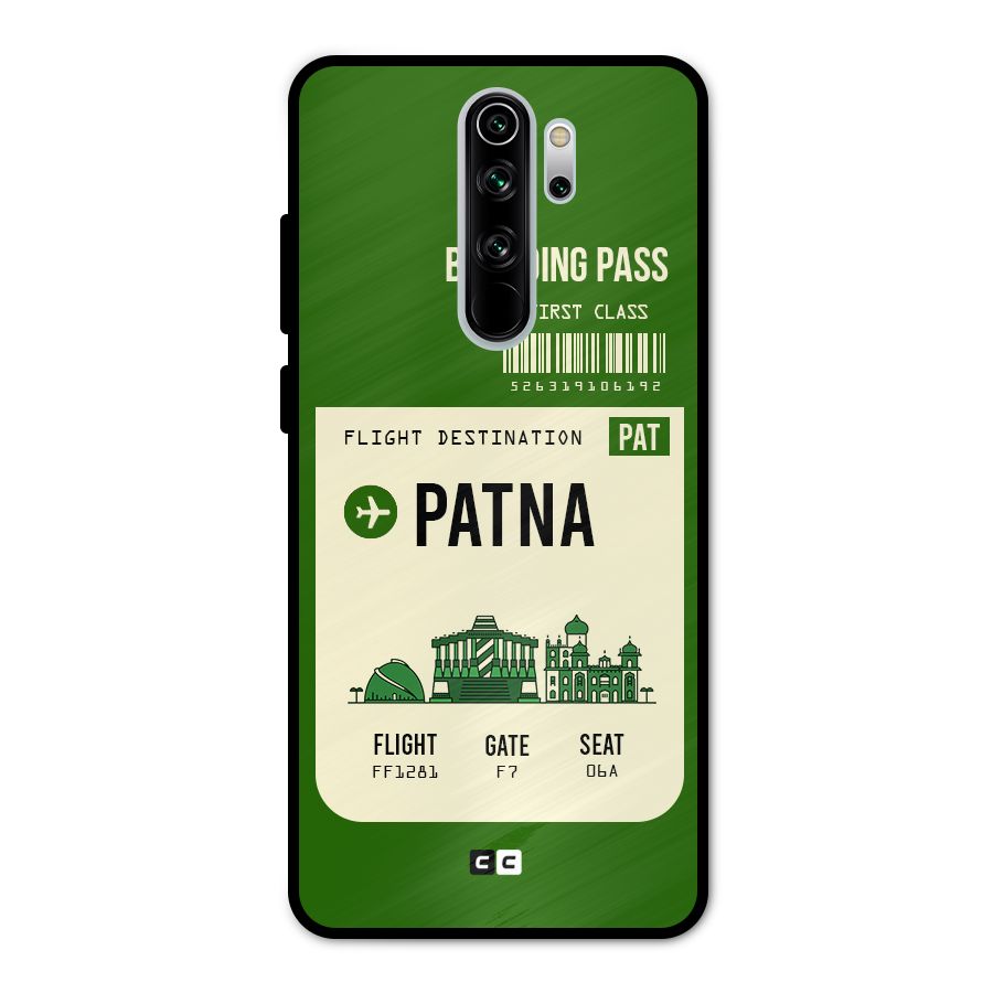 Patna Boarding Pass Metal Back Case for Redmi Note 8 Pro