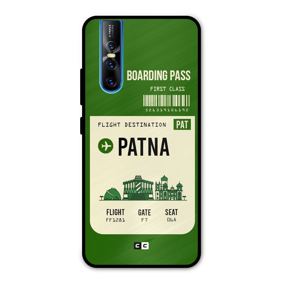 Patna Boarding Pass Metal Back Case for Vivo V15 Pro