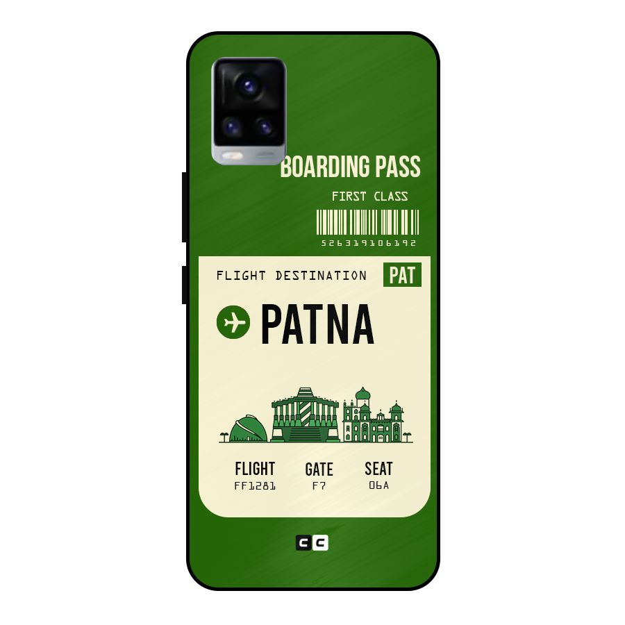 Patna Boarding Pass Metal Back Case for Vivo V20