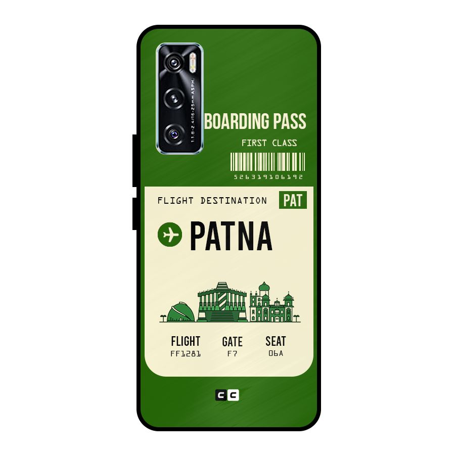 Patna Boarding Pass Metal Back Case for Vivo V20 SE
