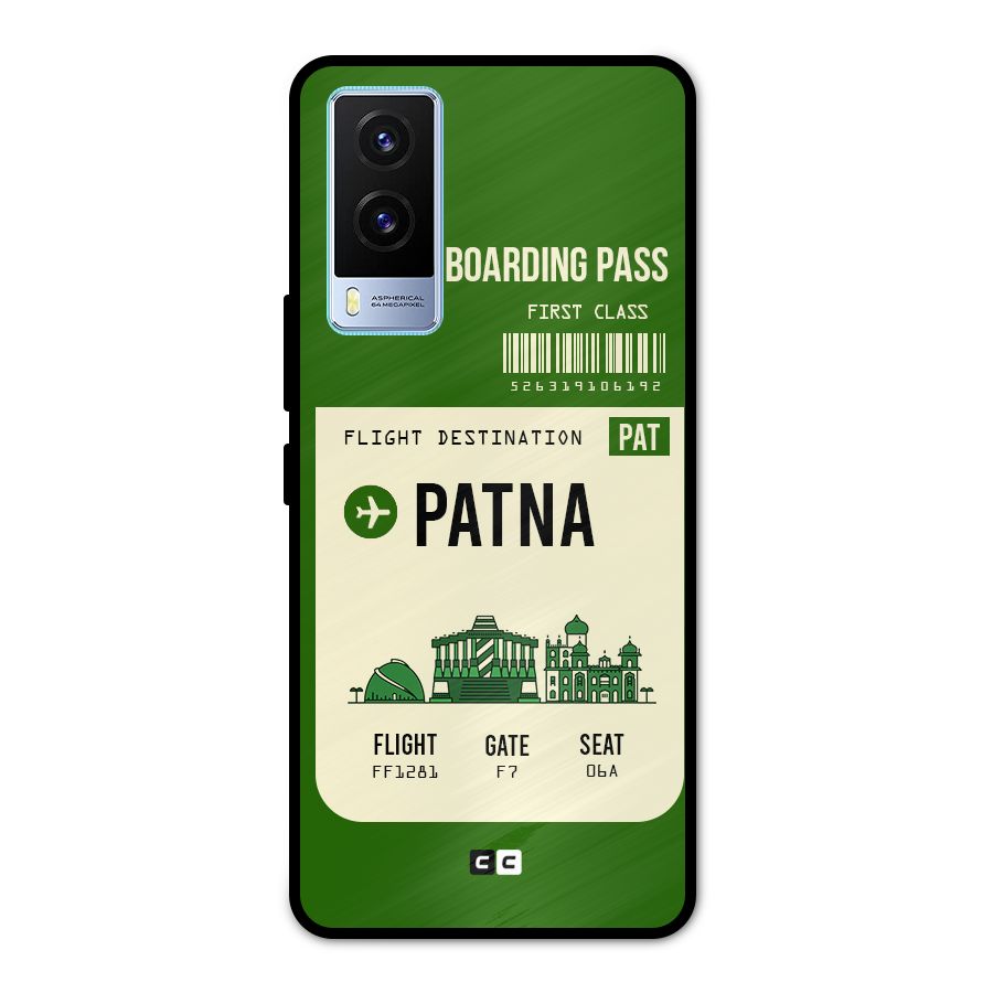 Patna Boarding Pass Metal Back Case for Vivo V21e 5G