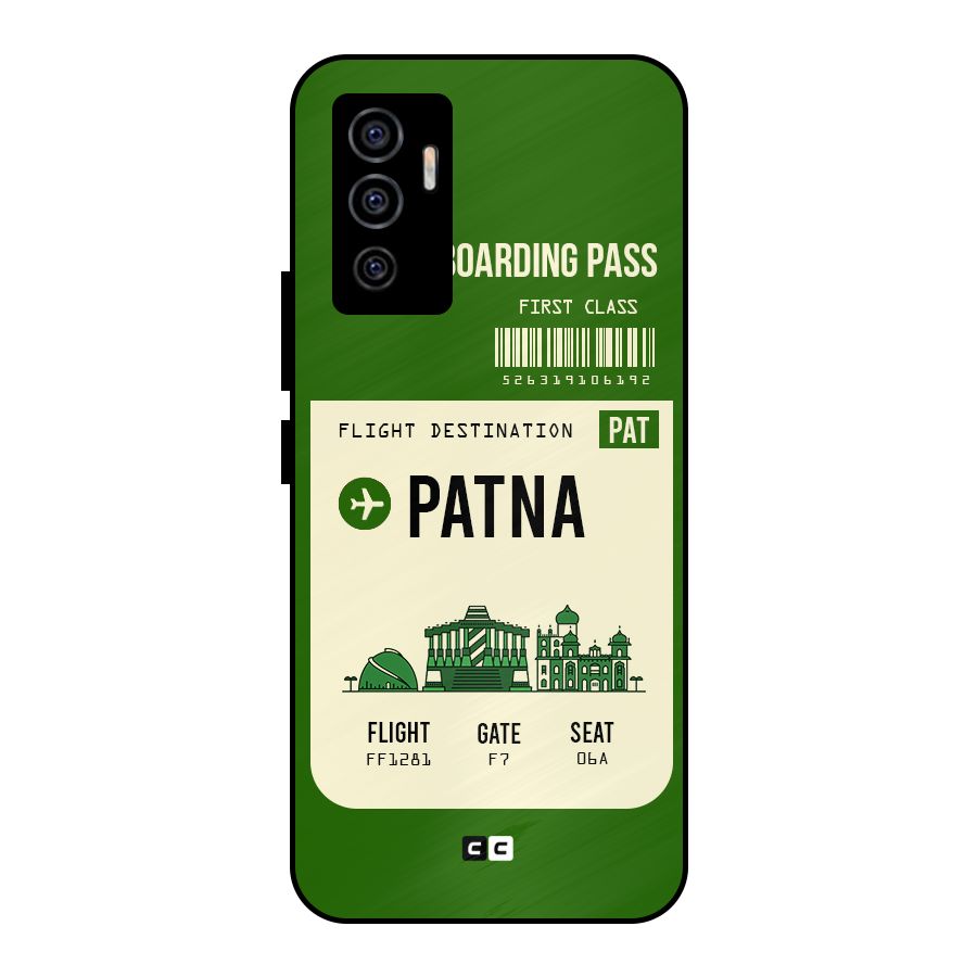 Patna Boarding Pass Metal Back Case for Vivo V23e